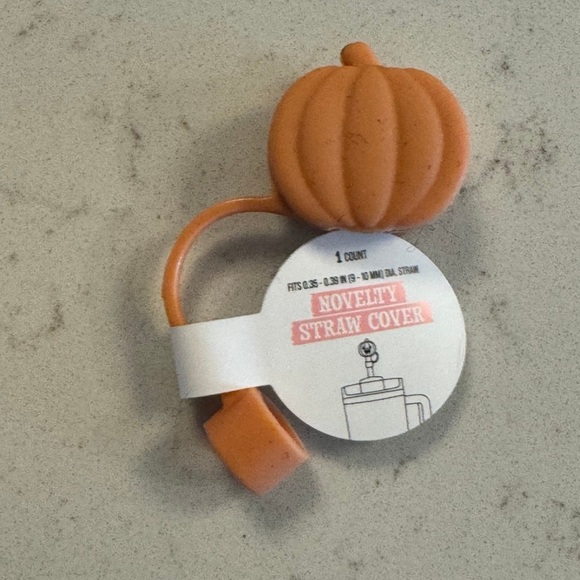 Halloween PUMPKIN Silicone Straw Topper target Bullseye Playground - Picture 2 of 2